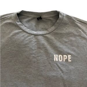 SHEIN Men graphic tee - Men t shirt “NOPE” Grey T shirt size M Summer T-shirt